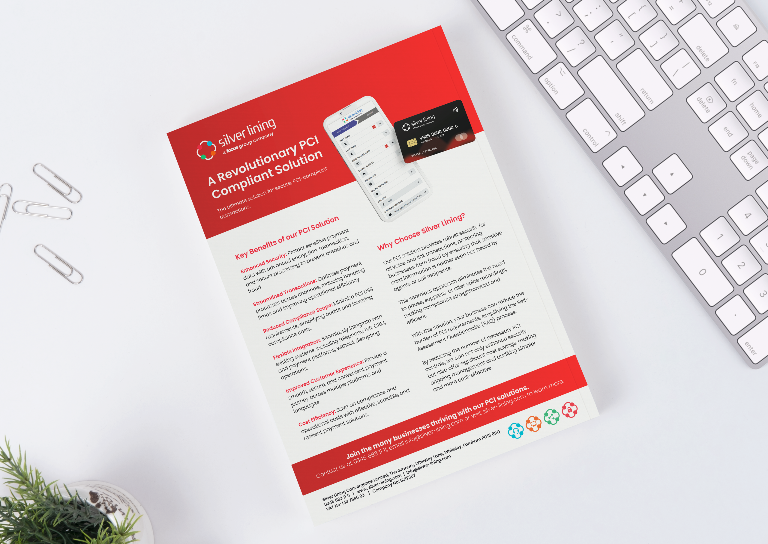 PCI Our Products & Solutions Leaflet Mockup